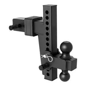 【fathersdaygift】VEVOR Adjustable Trailer Hitch, Fit 2.5 Inch Receiver, Trailer Hitch Mount with 2 Inch & 2-5/16 Inch Balls, 18500 lbs GTW, 10 Inch Drop, Towing Ball Mounts for RVs, Off-Road Vehicles and Trucks, Black