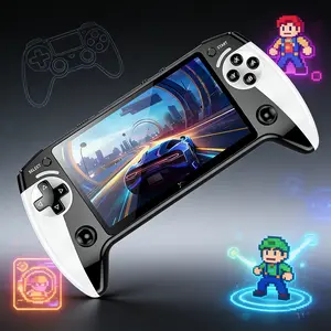 Portable Retro Game Console, 5.5 Inch Large Screen, Supports 10 Emulators, Ultra HD Handheld Gaming Machine, Ideal Gift for Birthday, Father's Day, Christmas