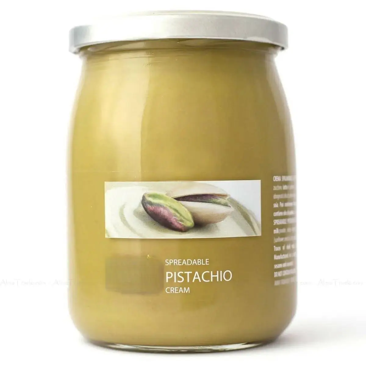 Pisti Cream of Pistachio from Sicily 21.2 Ounce 600g Artisanal Italian Nut Spread Enjoy with Bread and Biscuits Spreadsable Pistachio Cream