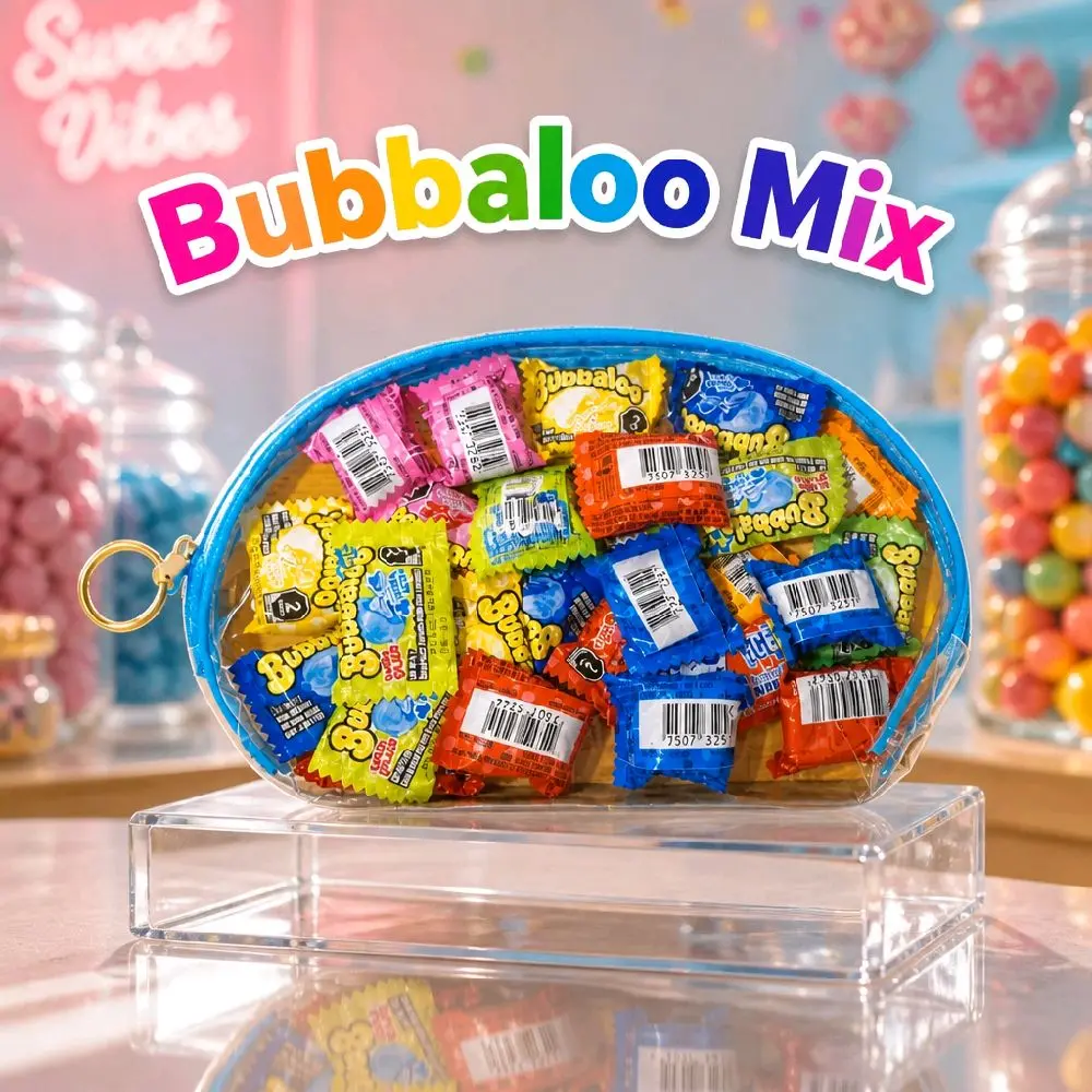 1 Bag of Bubbbaloo Bubblegum Mix - Sweet and Tangy Assorted Flavors for Snacking