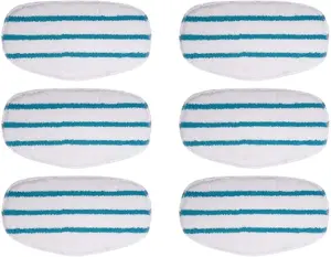 6-Pack Replacement Steam Mop Pads - Compatible for PurSteam ThermaPro 10-in-1 Steam Mop  Washable and  Replacement Pads, Microfiber Pads for ThermaPro 211 10-in-1 Steam Mop Cleaners