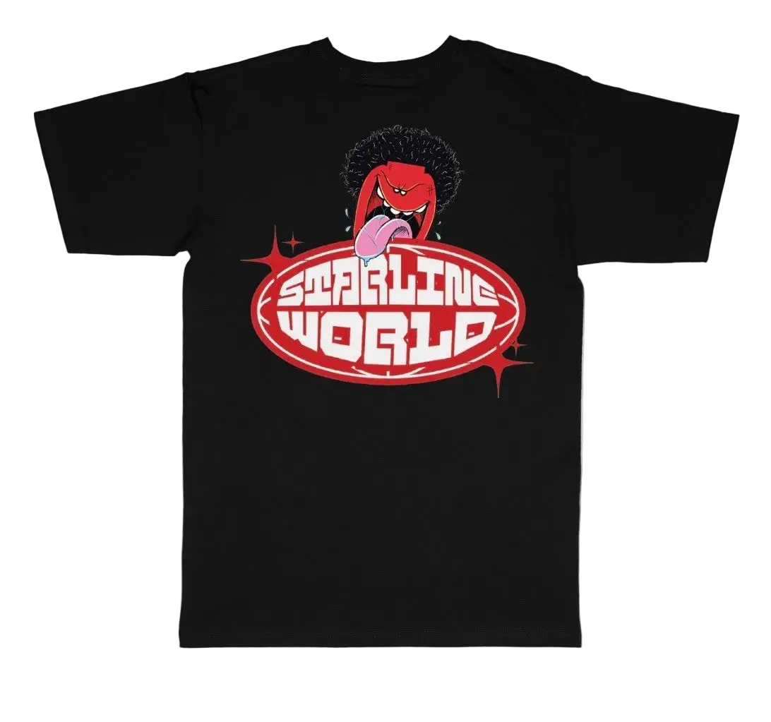 StarlineWorld (Black-RedDude) Tee