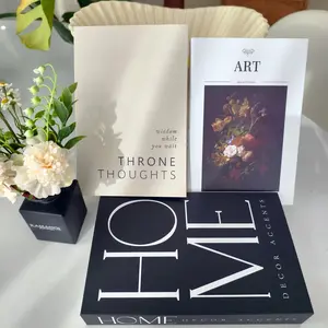 Modern Luxury Fake Book Set, 3-Piece Elegant Paper Simulation Books, Home Atmosphere Decor Statue Ornament, Modern Decorations, Living Room Bedroom Study Office Shelf Decoration