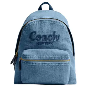 COACH Cargo 33 Logo Fabric Backpack for Women in Blue