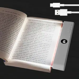 Smart LED Reading Lamp – Rechargeable, Adjustable Brightness & Timer Function, Flat Design Bedside Light for Cozy Night Reading & Unique Reader Gift
