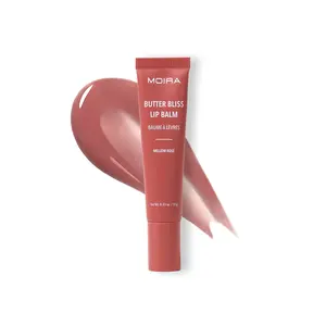MOIRA | Butter Bliss Lip Balm (018, Mellow Rose) | Hydrating Glossy Lip Balm with Shea Butter, Jojoba & Meadowfoam Oils | Nourishing Lip Care