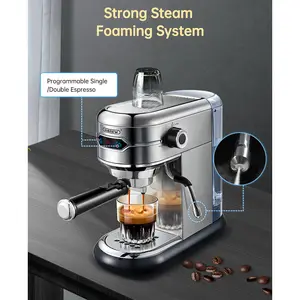 capsule + coffee powder + milk foam 3-in-1 semi-automatic coffee machine 19Bar extraction mocha Nestle espresso 1 cup / 2 cup, electronic button powder hammer 51mm touch sensing 1450W steam