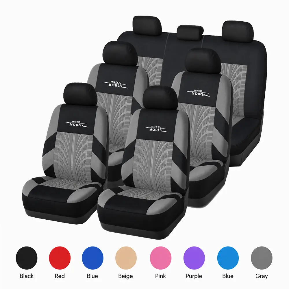 TOYOUN 7-Seat Car Seat Covers Set - Universally Compatible, Stylish Sporty Craftsmanship, Durable Comfort, Easy Installation - Complete Set for Families or Fleets, Premium Auto Interior Accessories