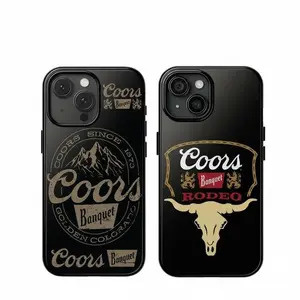 Black Coors Banquet Rodeo Phone Case for iPhone 17 16 15 14 13 12 11 Pro Max Plus, Vintage Cowboy Bull Skull Western Aesthetic, Cool Gift for Him 2026
