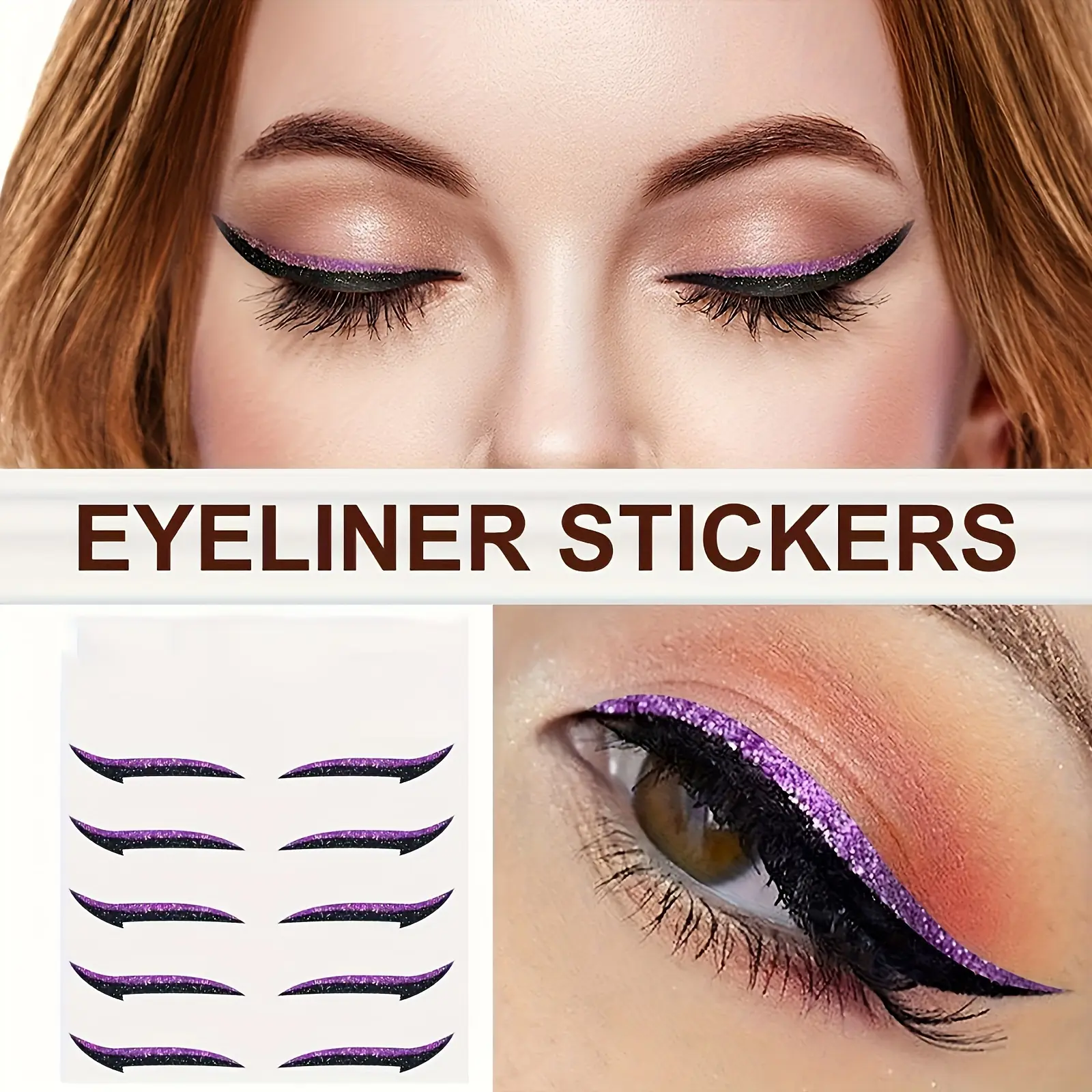 Long-Lasting Eyeliner Tattoo Stickers, Cosmetic Eyeliner Stickers with Tattoo Effect for Stage Wear, Modeling
