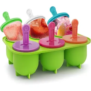 Popsicles Molds, Popsicle Mold for , Ice Cream Molds, Ice Pop Mold with Popsicle Holders 6 Colorful  Sticks