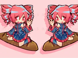 Kasane Teto Acrylic Keychain 2.5" Double-Sided