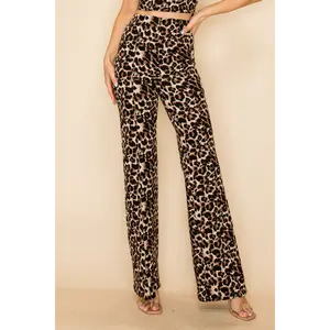 Animal Printed Flared Trousers