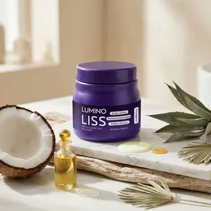 250g Scientifically Formulated Protein Straightening Cream, Hydrolyzed Keratin Smoothing Hair Treatment for Frizz Control & Deep Repair, Long-lasting Straight Hair Mask for Damaged Hair, Shine-Boosting Moisturizing Gel, Professional Haircare for Dryness