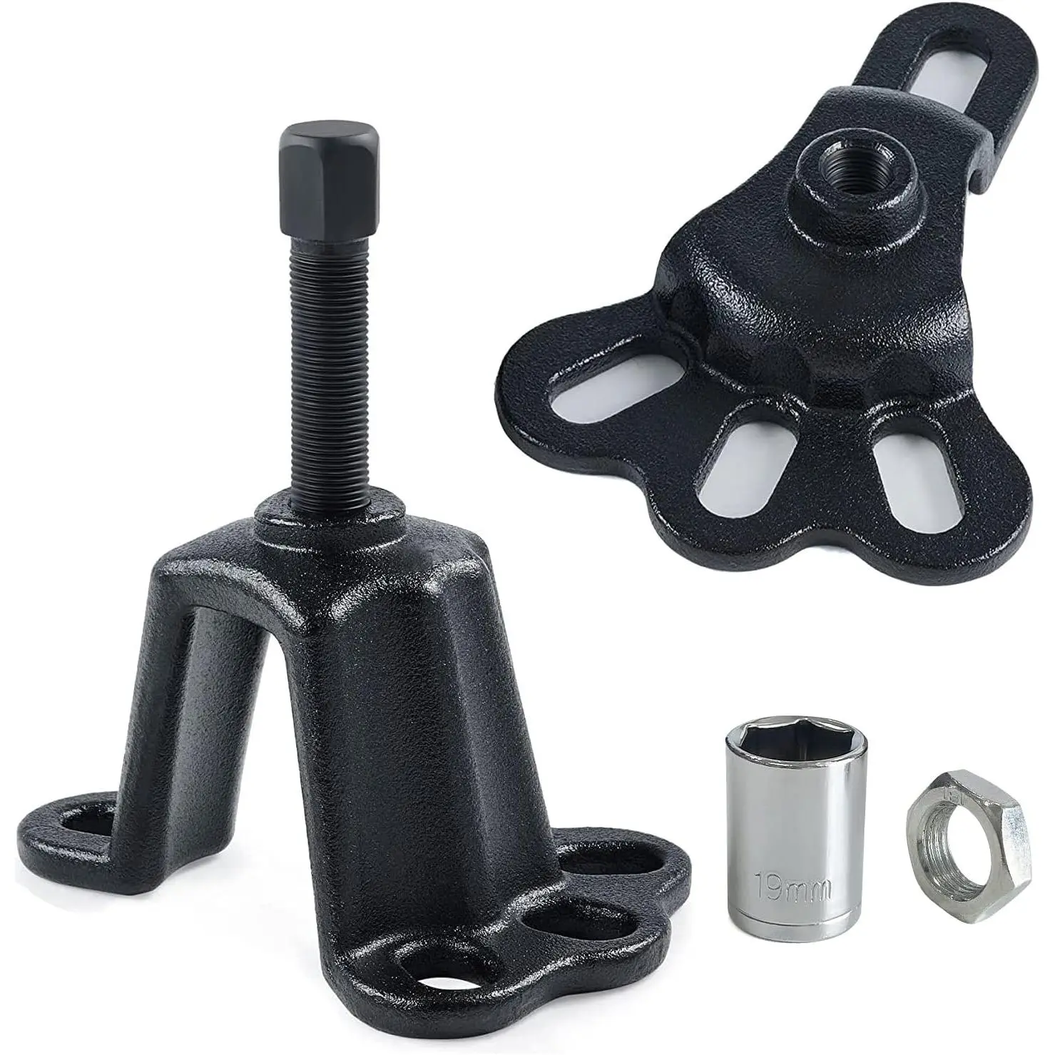 2-Pack Flange Type Universal Vehicle Wheel Bearing & Rear Axle Puller Toolkit, Car Repair Tool for Hub/Axle Pulling with 5/8" x 18" Forcing Bolt and Socket, Practical Tool