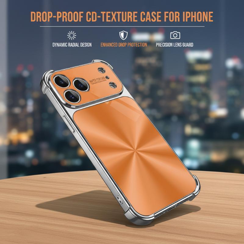 Quad-corner Drop-proof CD-texture Case for iPhone 17Promax