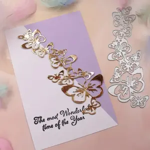 Butterfly Cutout Metal Die-Cut Mold, Compatible with Various Cutting Machines, Ideal for Greeting Card Borders & Handmade Decorations