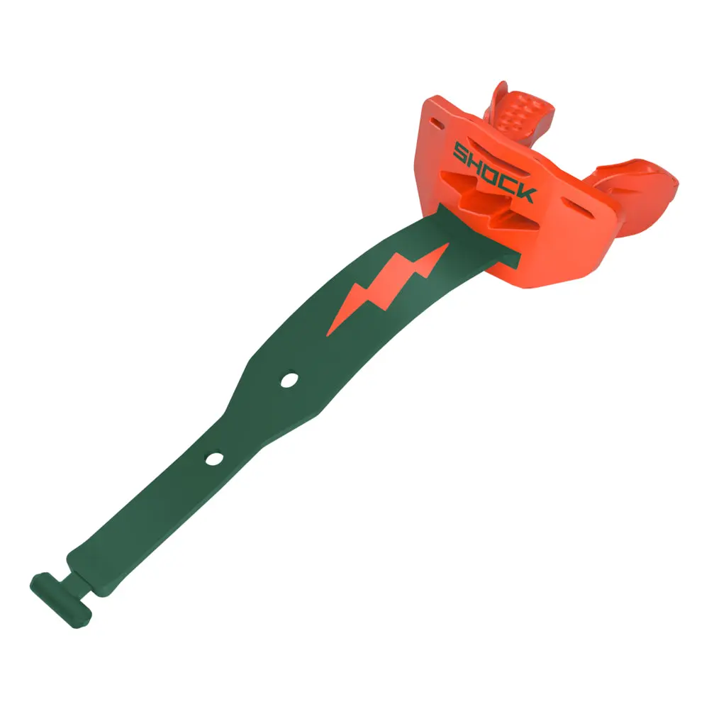Shock Doctor Thunder Bolt Lip Guard - No-Boil Instant Fit with High-Flow Breathing Channel & Heavy-Duty Tether for Football Helmets