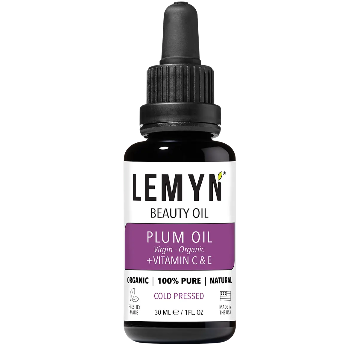 Plum Kernel Vitamin C Face Oil | Freshly Made | Vitamin C THD Supercharged | Organic Skincare Brightening Skincare Brightening