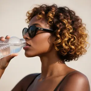 Brazilian Human Hair Short Bob Wig with 13x4 Lace Front - Brown to Blonde Ombre Curly Wigs for Women &, 200% Density Water Wave Bob Cut, Full Lace Frontal Wig for Sensitive Scalp (/Korean Style)