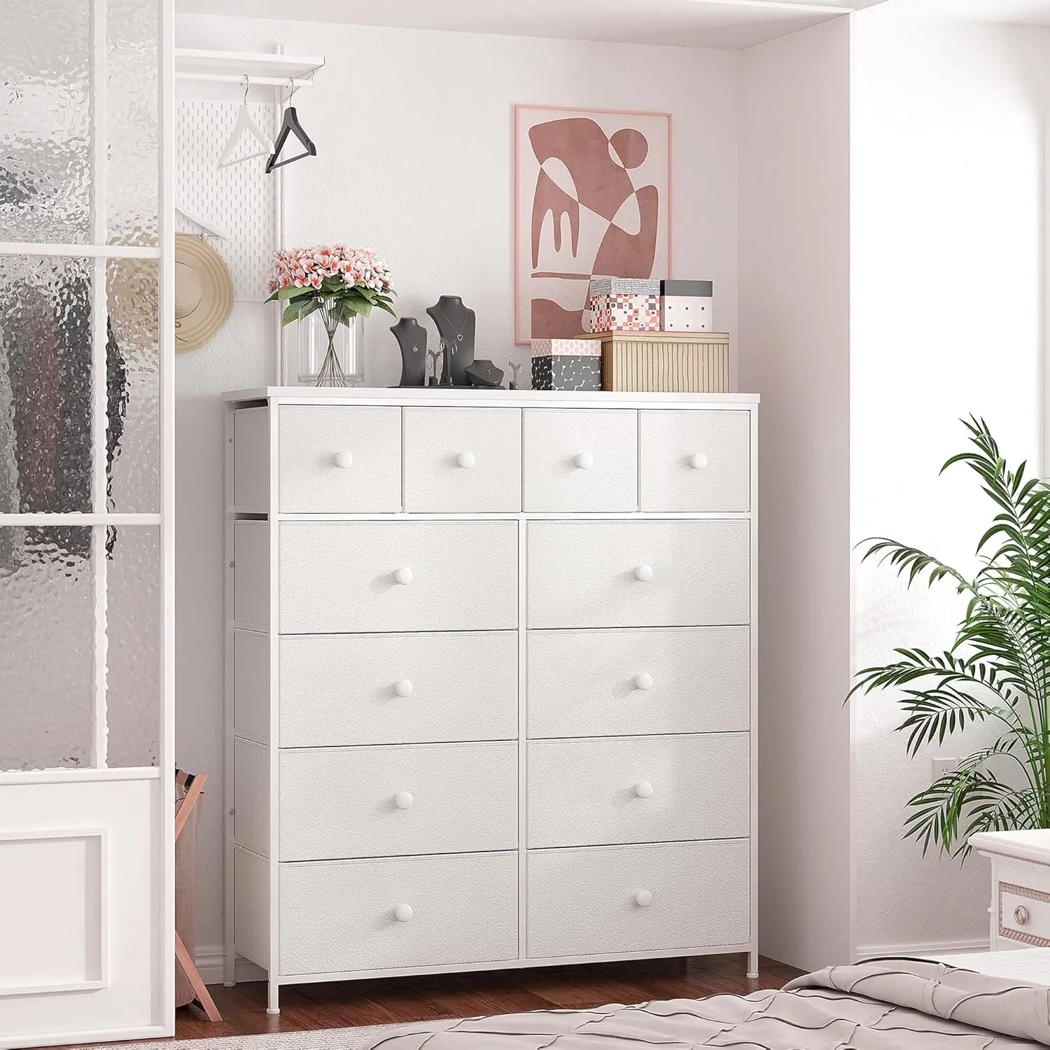 White-12 Drawers