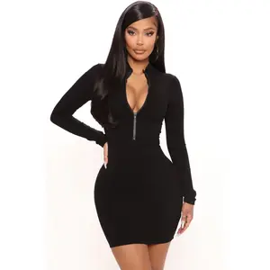 Brooklyn Snatched Mini Dress - Black