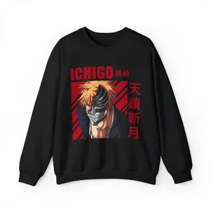 BLEACH Hollow Mask Ichigo Sweater, Bleach Anime Sweater, Ichigo Sweater, Kurosaki Ichigo Sweater, Anime Sweatshirt, Anime Gift - Unisex