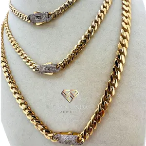 Oroconda Jewelry Monaco Chain 14k Gold Zirconia for Men and Women