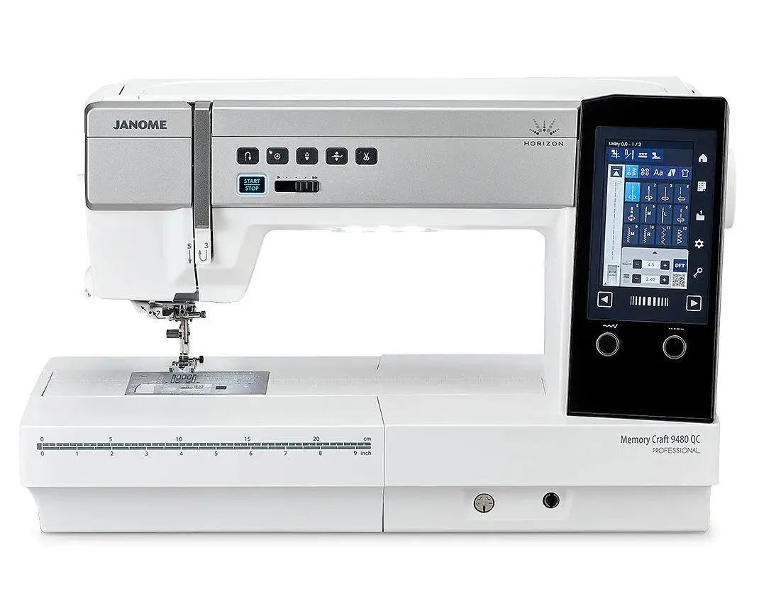 Janome Horizon Memory Craft 9480QCP Computerized Automatic Sewing & Quilting Machine - 11-inch Workspace (11 inches), 400 Built-in Stitches, Auto Feed (Acufeed Flex), A.S.R. Compatible, Included Accessories, Acufeed Flex System