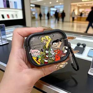 Cartoon Ed, Edd N Eddy Protective Case Cover for Apple AirPods Earbuds 1/2/3/4/pro/pro2, Earphone Protective Cover, Tpu Texture, Lightweight & Durable, Anti-Scratch, Shockproof