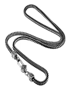 Vintage Coarse Simple Trendy Fox Tail Necklace Unisex, Retro Style Casual Jewelry for Men and Women, Cool Fashion Accessory