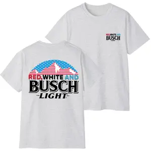 Red White and Buch TShirt, 4th of July Merch, 2 Sided Beer Graphic Tee, Patriotic Drinking Shirt, Casual Streetwear Top, Men's Shirt,