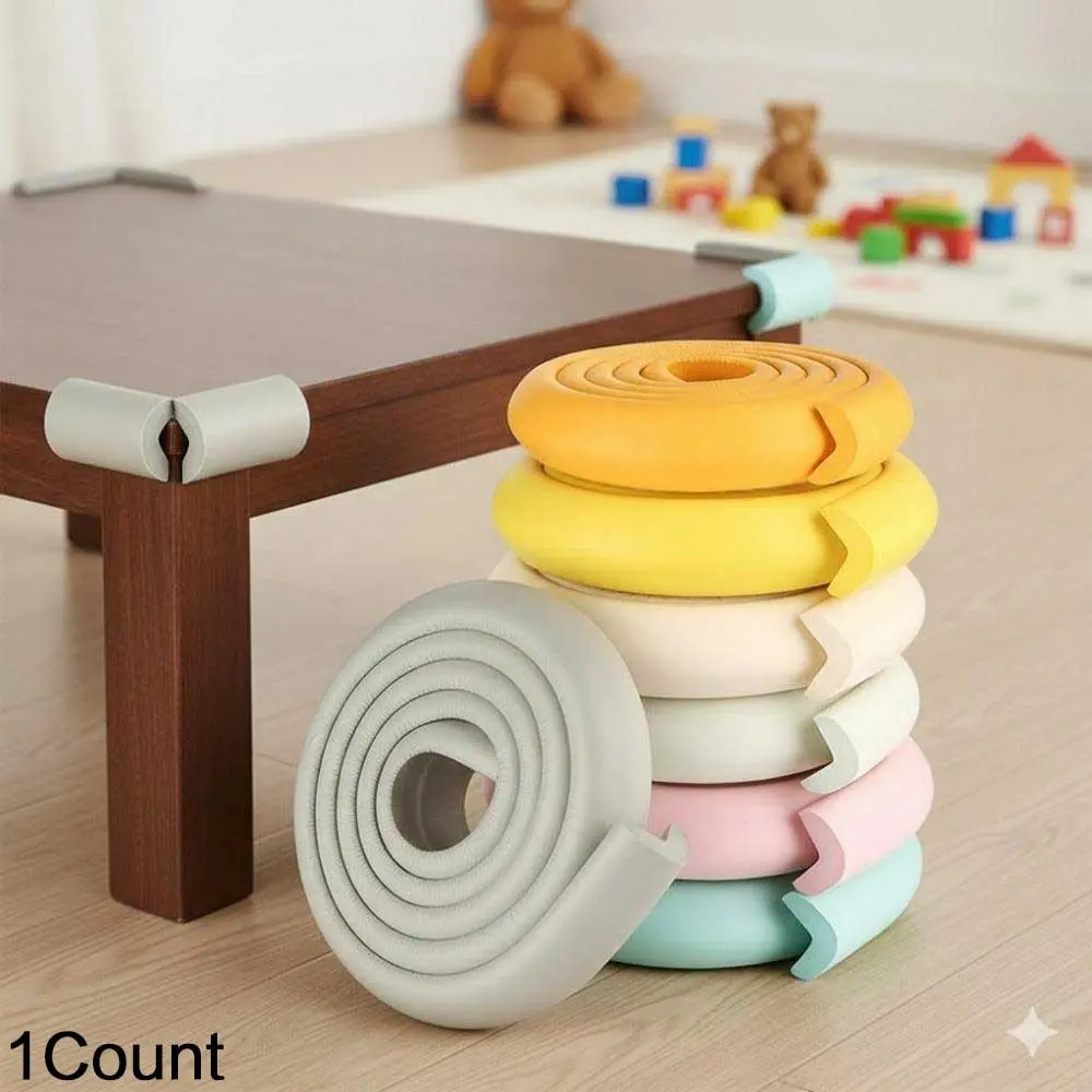 Upgraded L-Shape Thickened Self-Adhesive Wall Corner Guard Edge Protector for Kids Safety, Nursery, Waterproof Anti-Collision Soft Rubber Padding Furniture Bumper Strip, Trimmable