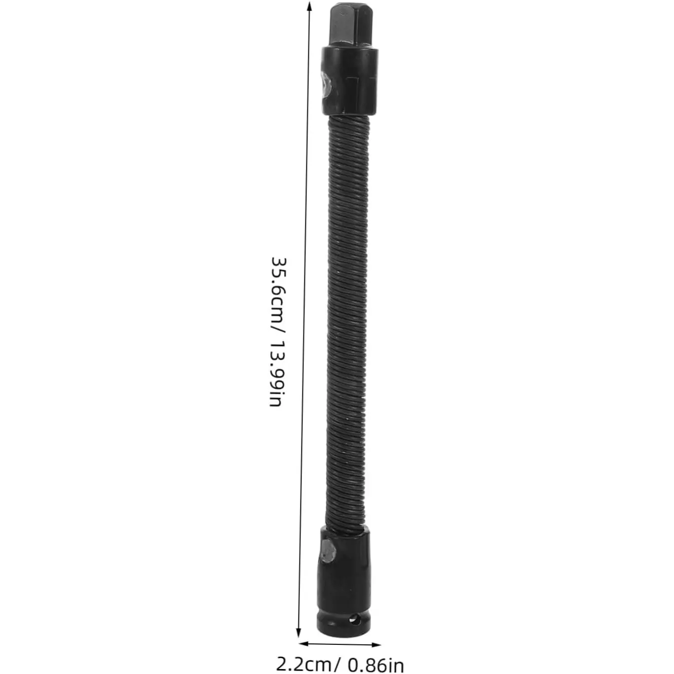 1/2-Inch 350mm Flexible Socket Extension Bar, Bendable Elastic Joint Ratchet Wrench Drive Connector, Hand Repair Tool for Auto Mechanics, Ideal for Tire Bolt Fix & Tight Spot Access, Reach Tight Spots