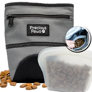 Premium Dog Training Treat Pouch with Washable Silicone Insert
