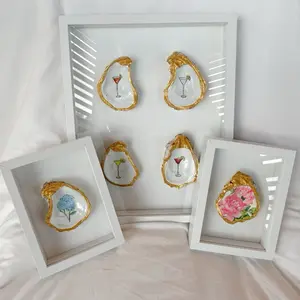 Oyster Shell Shadow Box - Bar Cart Art