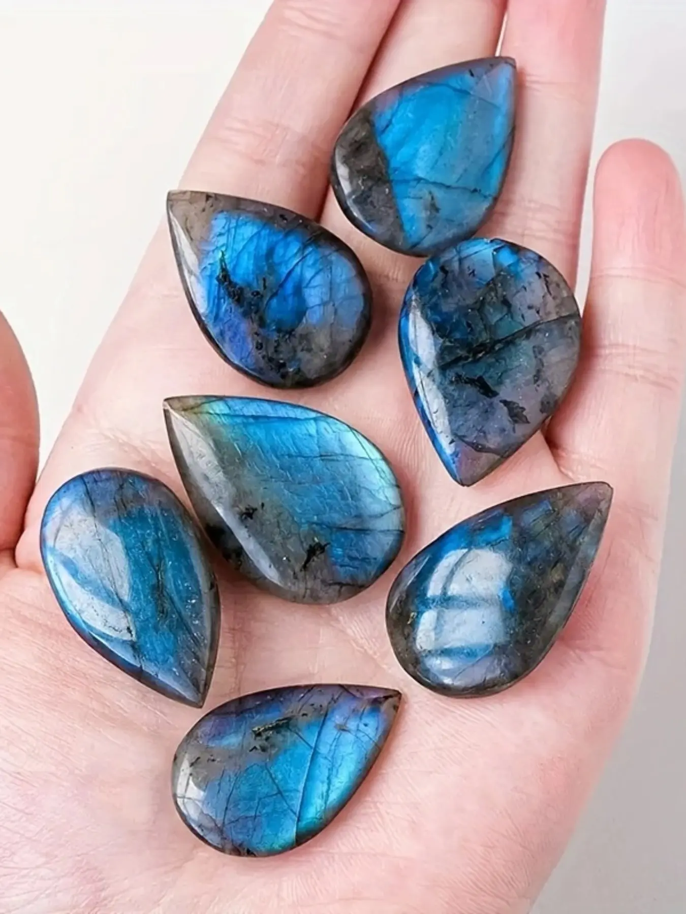 1pc Natural Labradorite Cabochon Multicolour, Labradorite Gemstone Lot Mix Sized Gemstones Labradorite Lot hand Polished, Gemstone Specimens, Natural Crystal Stones
