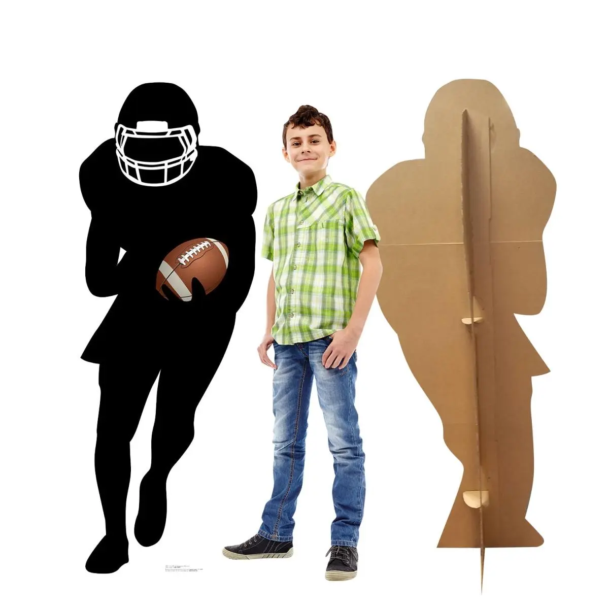 212 MAIN Large Football Runningback Silhouette Cardboard Cutout (68x24 in) - Home Decor, Decorating Accessory, Home Supplies Gift for Man Cave, Sporting Events