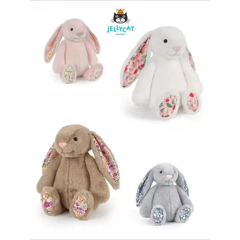 30cm Jellycat Cute Long Ears Rabbit Plush Toy Very Soft White Pink Bunny Doll Sleeping Plushies Home Decor Xmas Gifts Girl