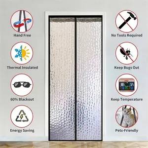 1set Fantasy Mosquito-proof Magnetic Curtain Air Conditioning Heat Insulation Room Windproof Door Curtain Bedroom Privacy Screen