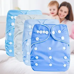 Washable Cloth Diaper, 4 Counts/set Adjustable Reusable Infant Baby Diaper, Breathable Baby Diaper, Baby Care & Health Supplies