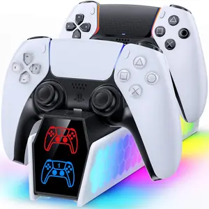 Charging Station for PS5 Controller, Charging Station with LED Indicator, Dual Remote Charger Stand for PlayStation 5 Controller, Console Controller Accessories