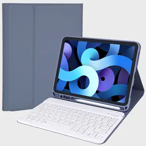 Detachable Magnetic Wireless Bluetooth Keyboard Case for iPad 11 Inch & iPad Air 6th Gen, Premium PU Leather Smart Folio Cover with Built-in Pencil Holder, Multi-Angle Stand, Auto Wake/Sleep, Shockproof Slim Protective Shell for Apple iPad 2024/2022 Model