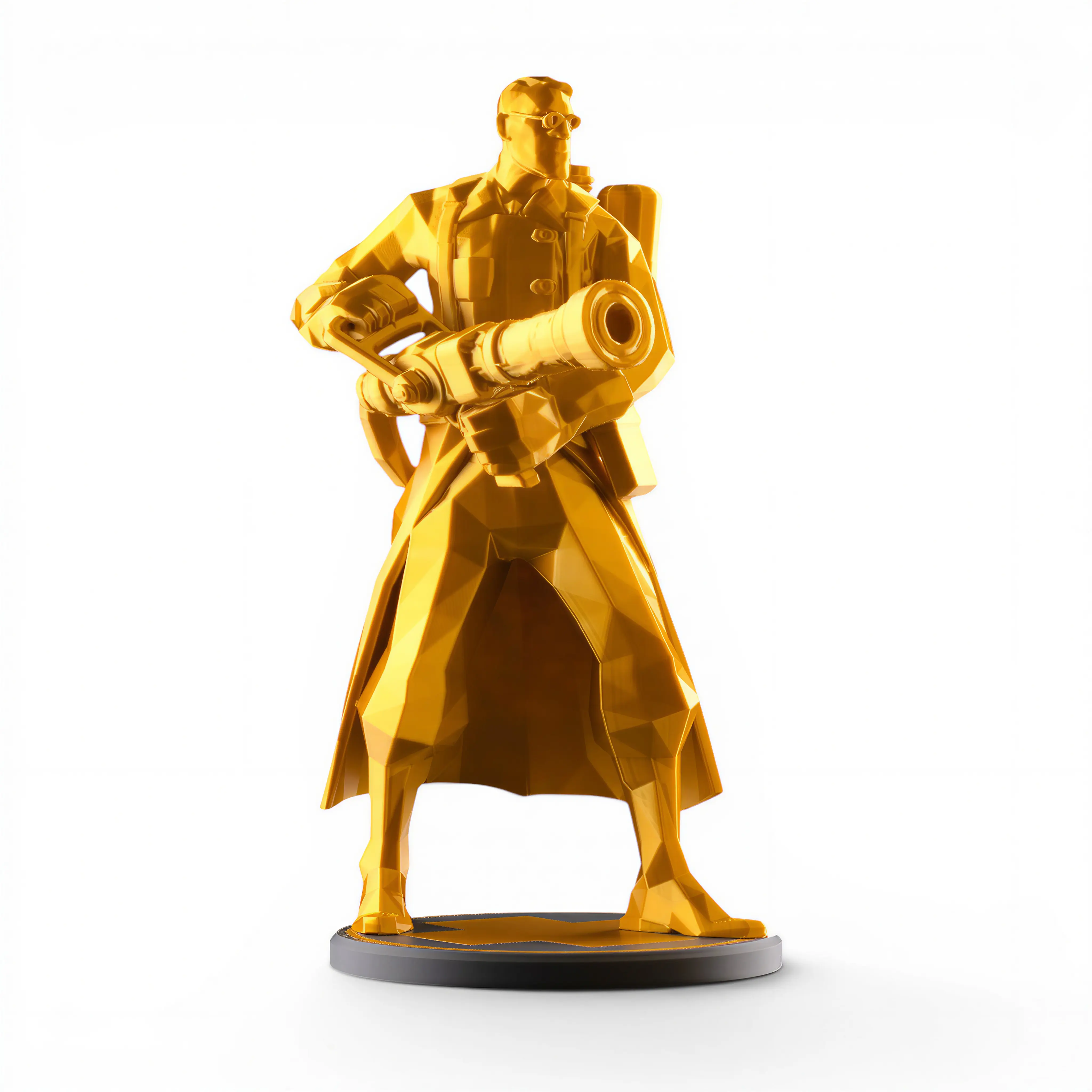 TF2 Medic Figurine, 3D Printed Low Poly Team Fortress 2 Medic Statue