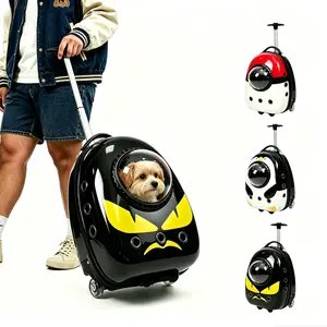 Animal Pattern Airline Approved Dog & Cat Carrier with Wheels,DealsforYourDays