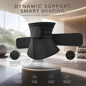 Waist Trainer for Women | Double Belt Zipper Tummy Control Shapewear | Non-Slip Sweat Waist Trimmer for Gym Daily Postpartum Wear