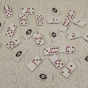 Georgia Bulldog Domino Set, 28 Dominoes, 2 to 6 Players, Game Day Essential, School Spirit Toy for Beginners, Toys & Hobbies Board Item, Age 6+