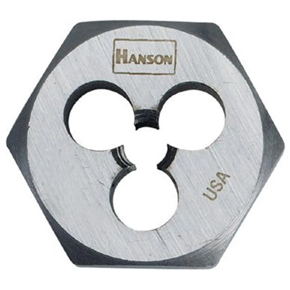Irwin Industrial Tool Co. High Carbon Steel Fractional Hexagon Die, 0.38 in-16 NC Threads, 1 in Outside Diam, Right Cutting Direction, Advanced Geometry, Etched Size, Faster Cut, Longer Life, For Most Metals, Maintenance & Repair, Kitchenware Accessory
