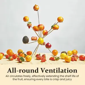 1 piece of viral fruit plate - fireworks on the table, creative Aesthetic stainless steel fruit plate, fruit stand, fruit holder, 360° floating display for fruits, centerpiece decoration for dining table