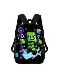 Pixel Pattern Backpack: Casual Bag Suitable for Both Men And Women - Lightweight, Zipper Design, Adjustable Shoulder Straps, Vibrant Print Colors, Easy And Multifunctional Travel Backpack